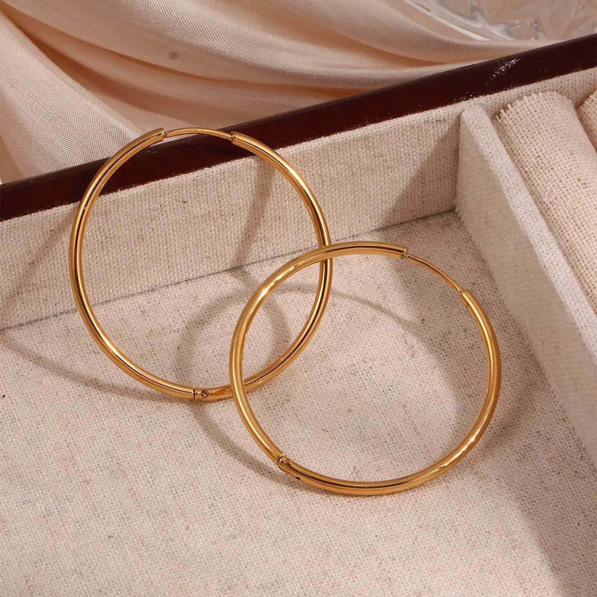 18K Gold Plated Huggie Hoop Earrings