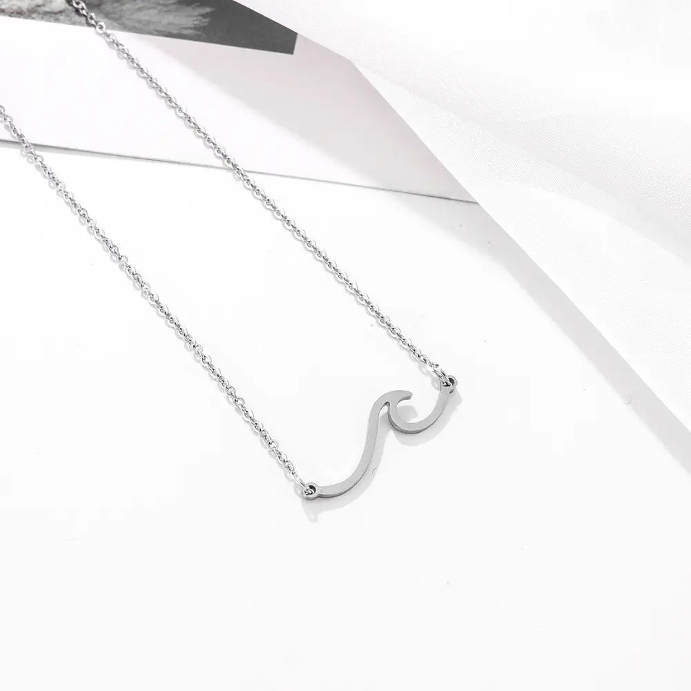18KGP Wave Pendant Necklace