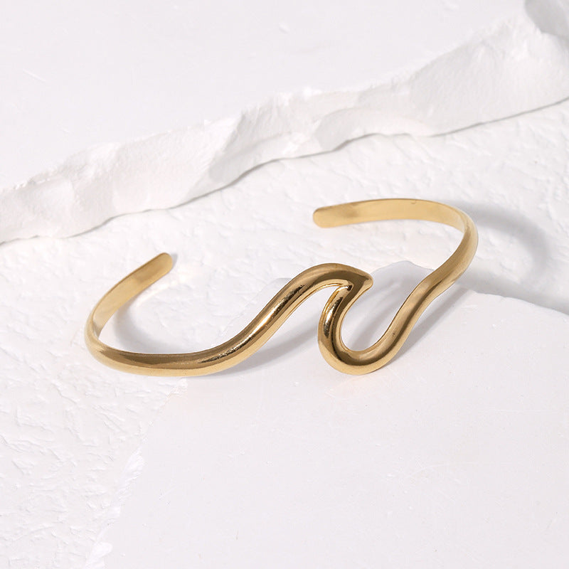 18K Gold Plated Wace Cuff Bangle