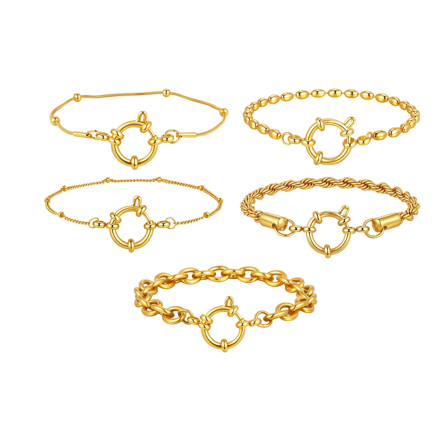 18K Gold Plated Buckle Bracelets