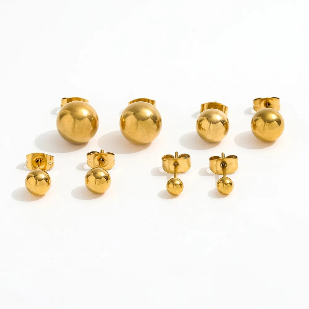 18K Gold Plated Ball Stud