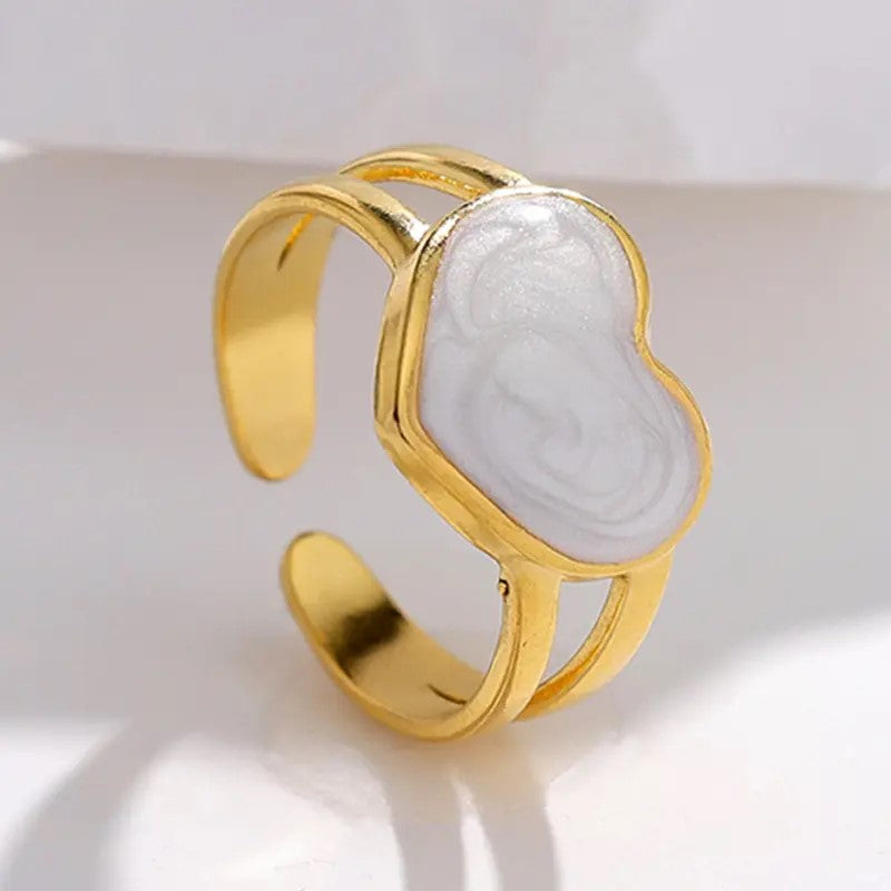 18K Gold Plated Shell Rings (Adjustable)