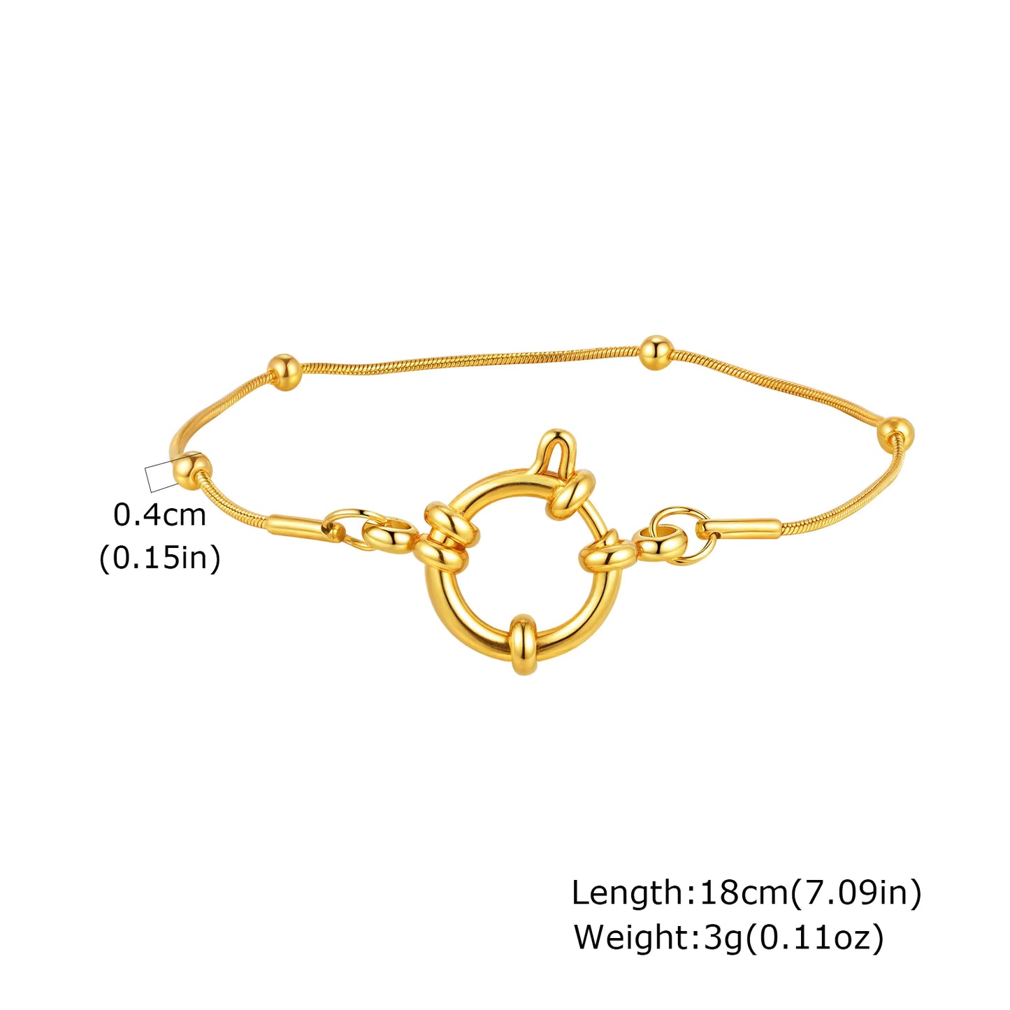 18K Gold Plated Buckle Bracelets