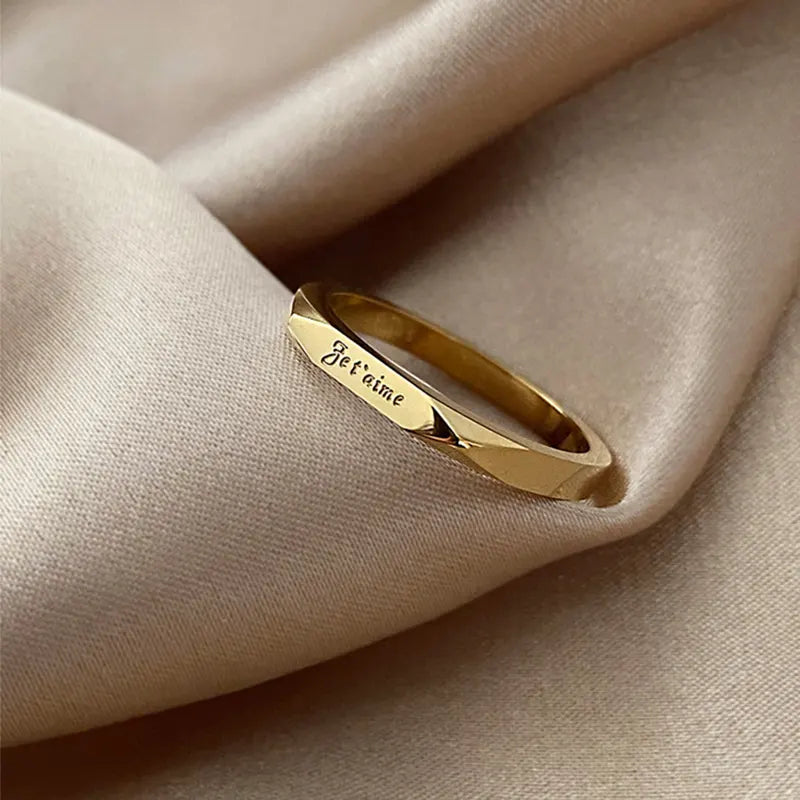 18k Gold Plated French "I Love You" Ring