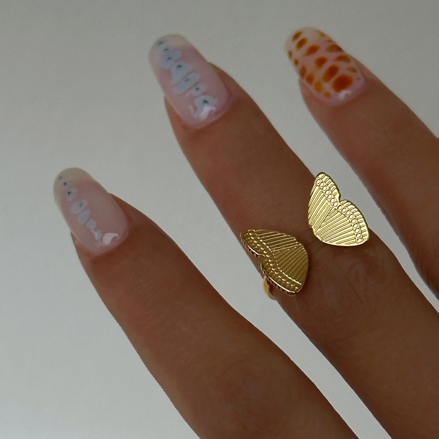18K Gold Plated Butterfly Wings Ring