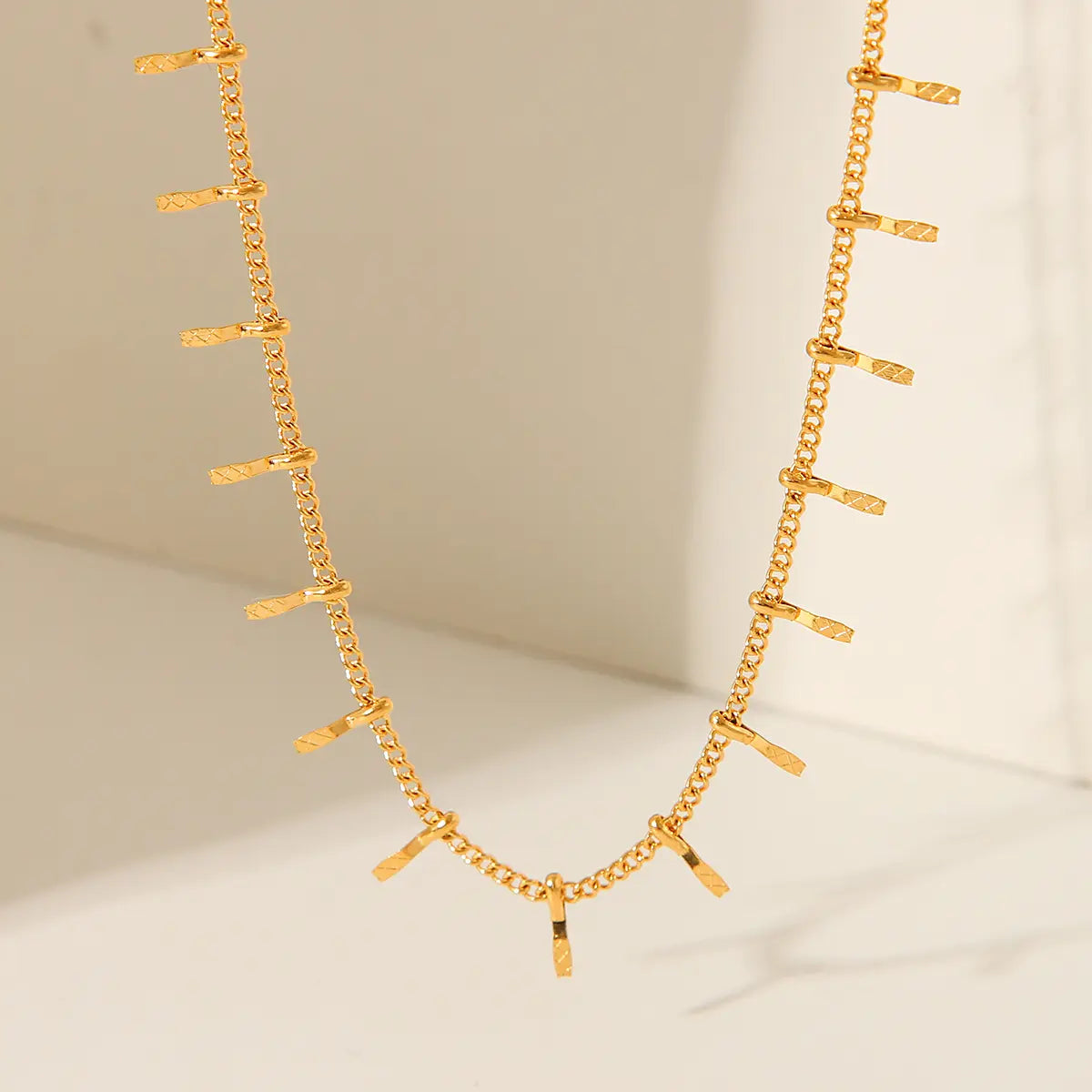 18K Gold Plated Spiky Choker Necklace