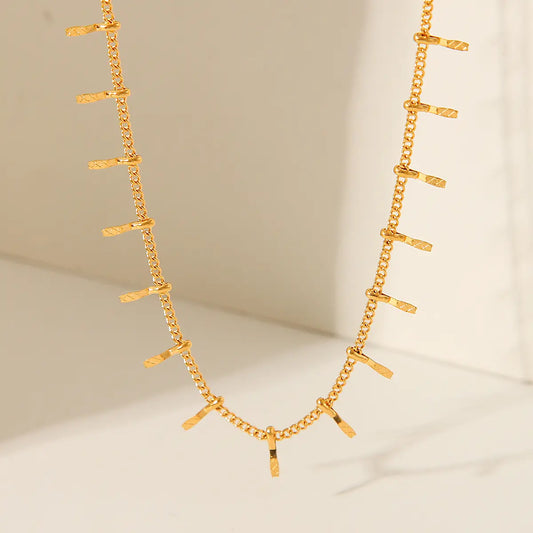 18K Gold Plated Spiky Choker Necklace