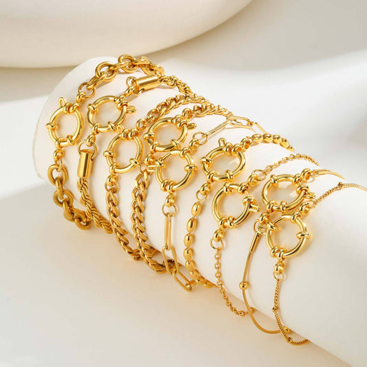 18K Gold Plated Buckle Bracelets