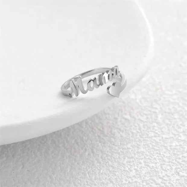 18K Gold Plated Mama Heart Ring