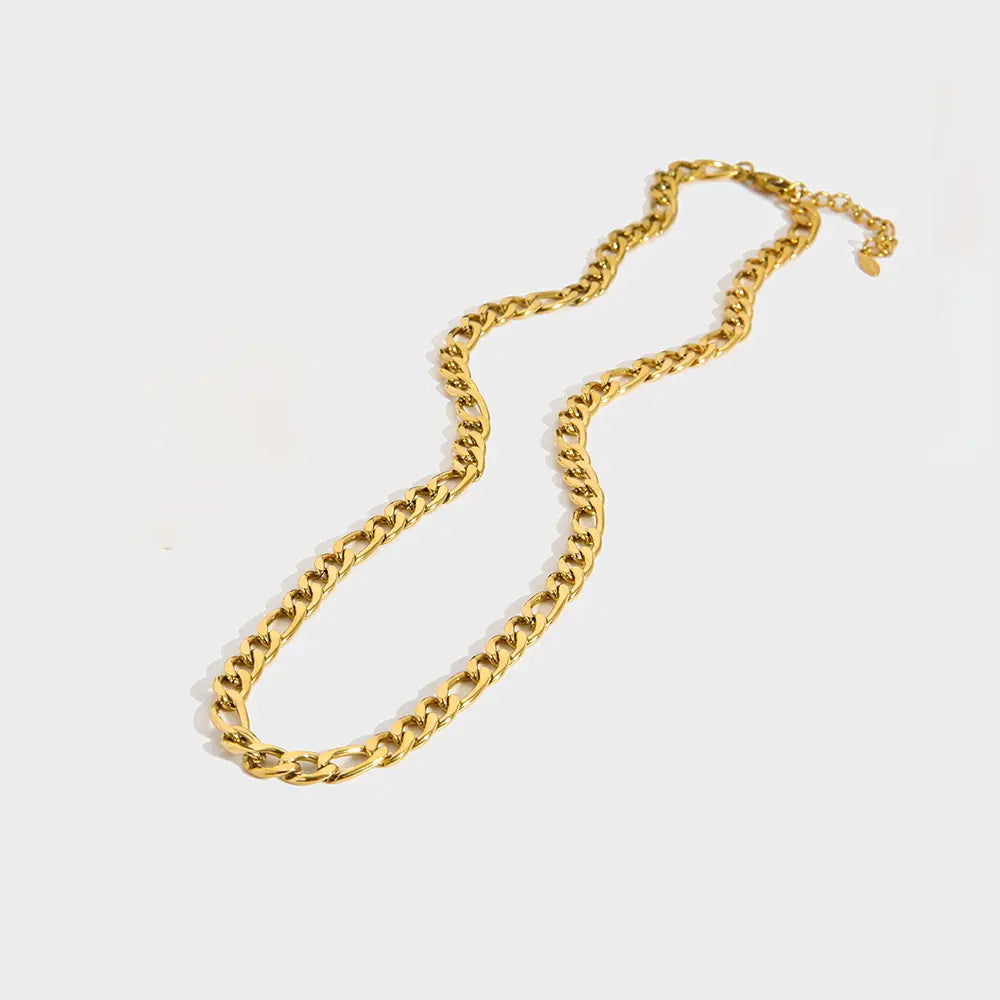 18K Gold Plated Figaro Link Chain