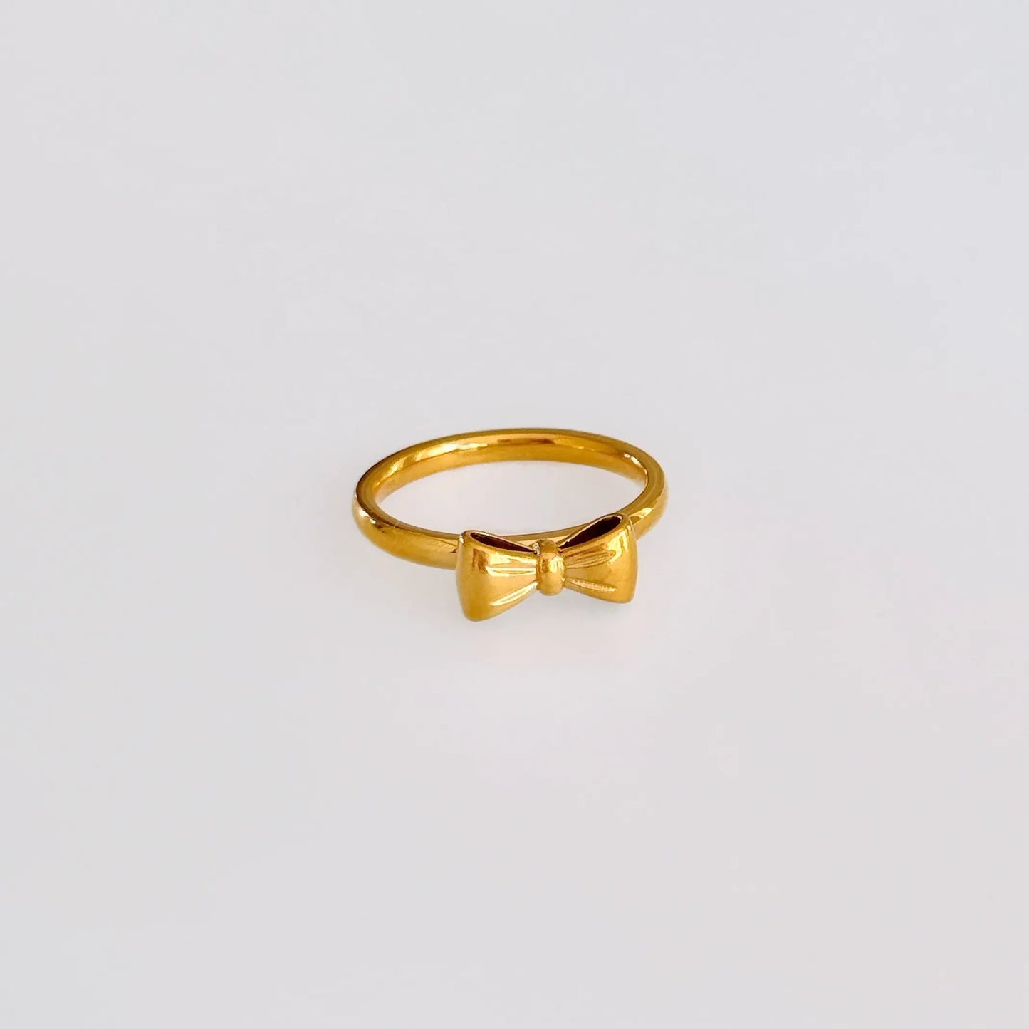 18K Gold Plate Minimalist Bow Ring