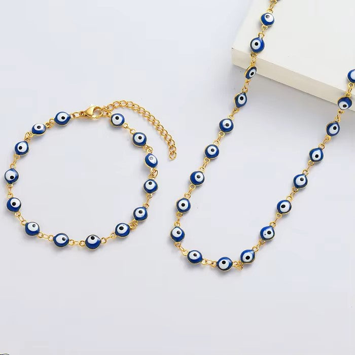 18K Gold Plated Turkish Eye Bracelet