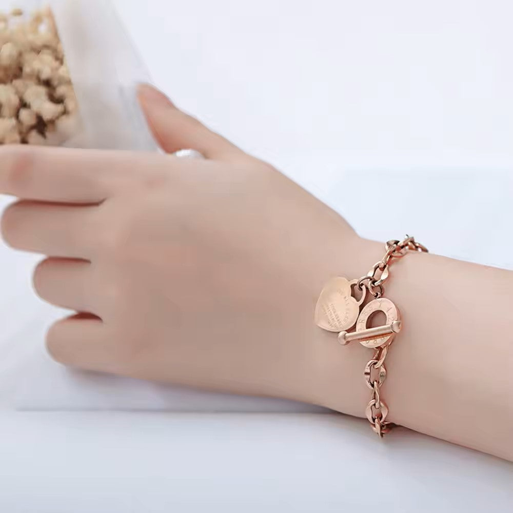 18K Gold Plated Heart Guard Bracelet