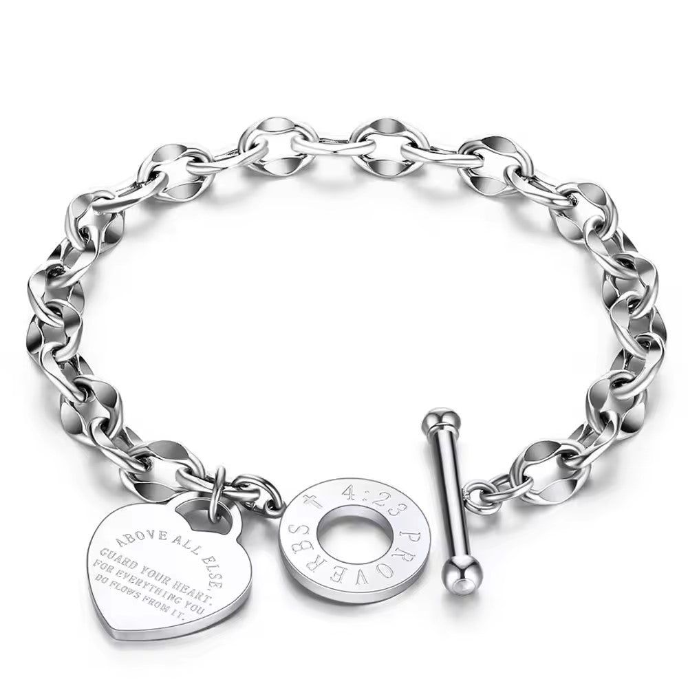 18K Gold Plated Heart Guard Bracelet
