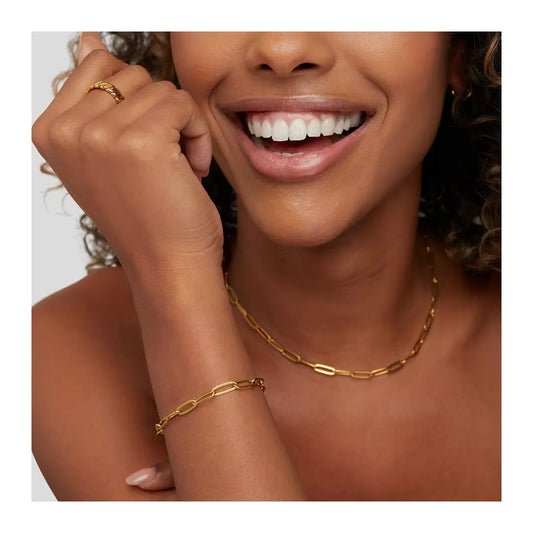 18KGP Paperclip Link Chain Necklace
