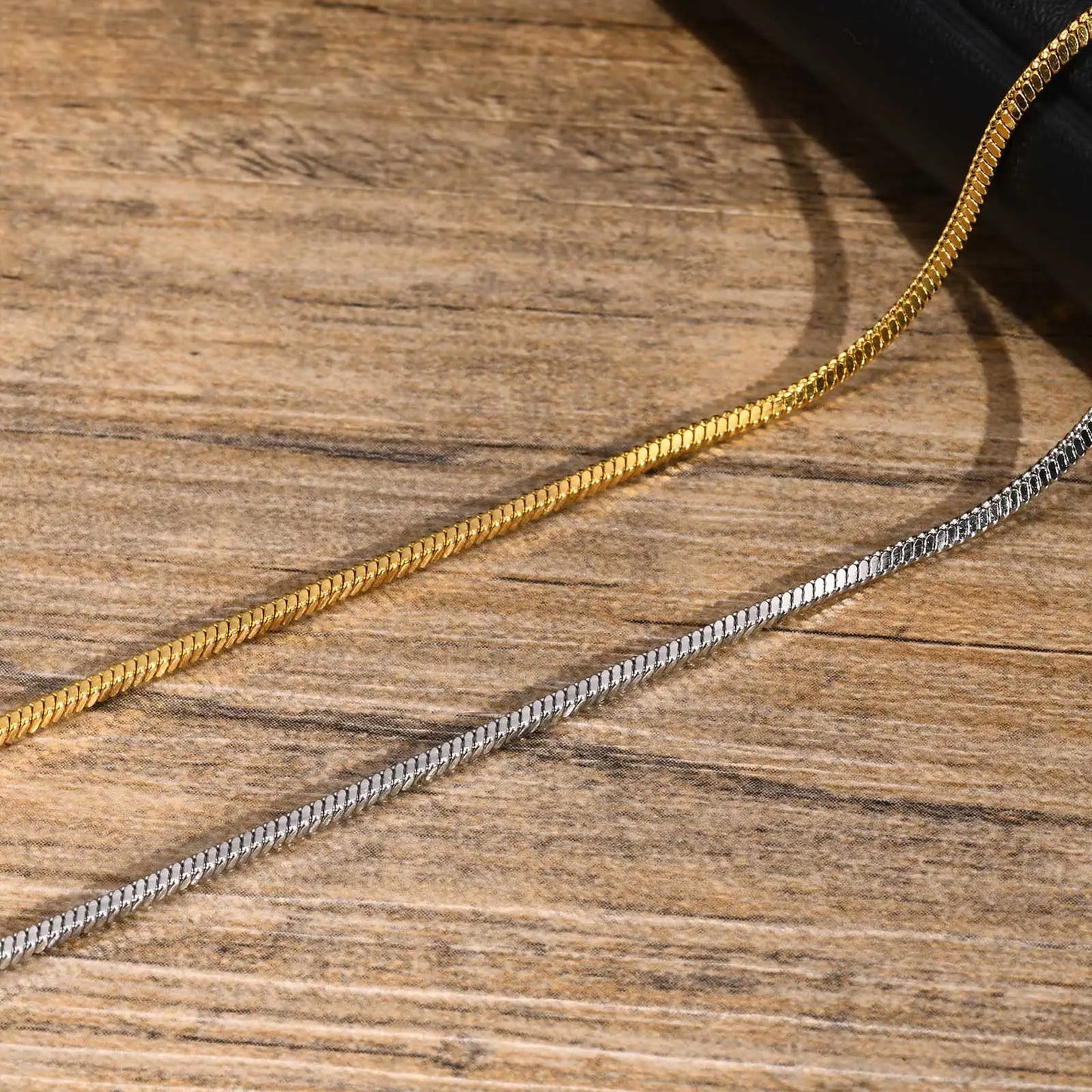 18K Gold Pated Blank-Tag Snake Chain Bracelet
