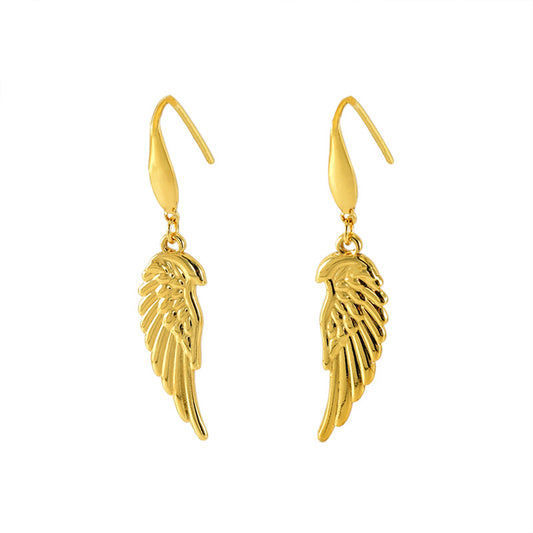 18K Gold Plated Dangle Wings Earring