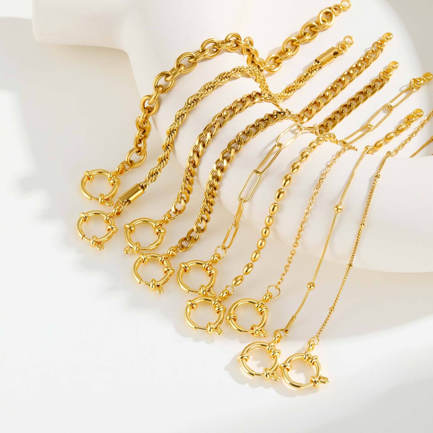 18K Gold Plated Buckle Bracelets