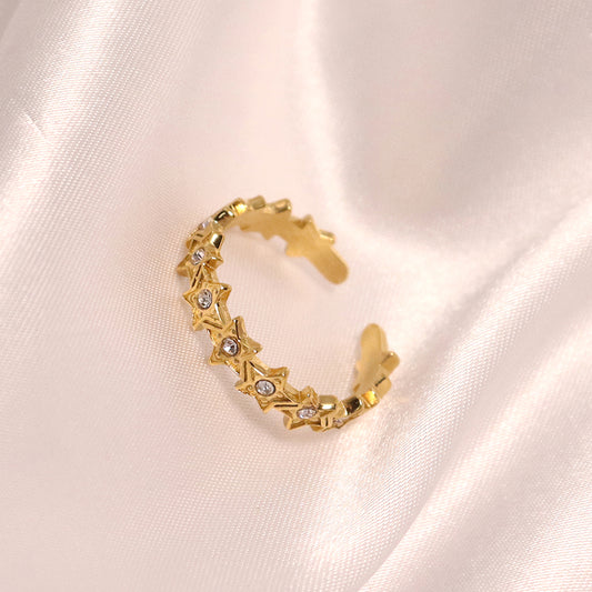 18K Gold Plated Star Ring