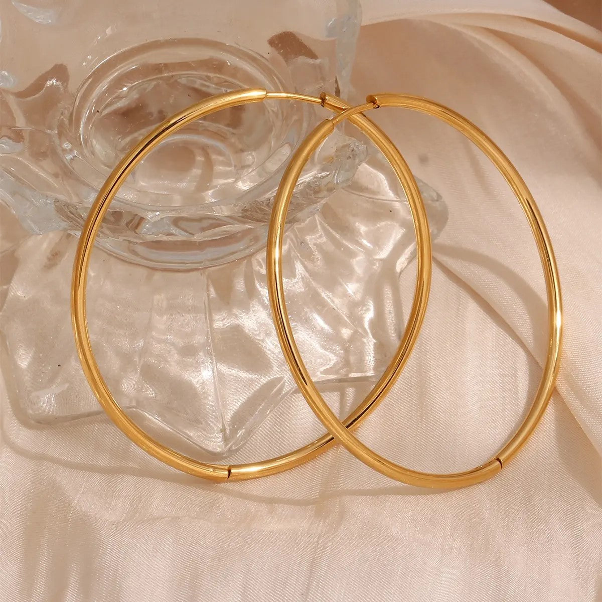 18K Gold Plated Huggie Hoop Earrings