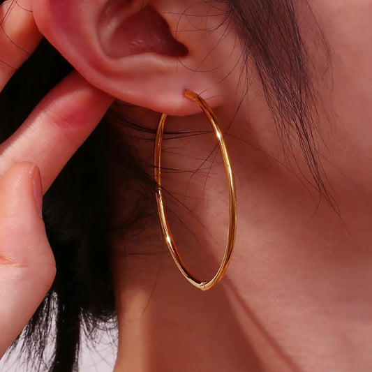 18K Gold Plated Huggie Hoop Earrings