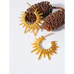 18K Gold Plated SUN Earrings
