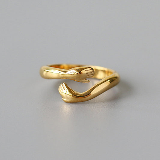 18K Gold Plated Self Love Hug Me Ring