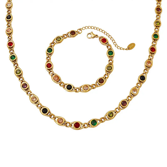 18K Gold Plated Colour ZC Fish Eye Necklace