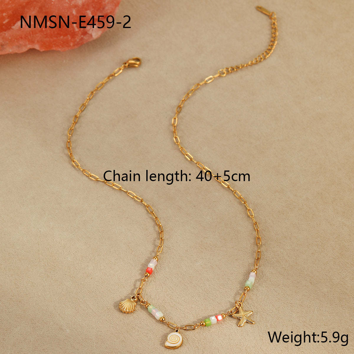 18K Gold Plated Multi-pendant Ocean Necklace