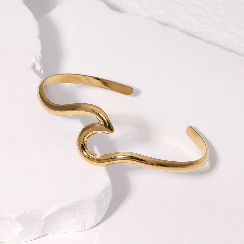 18K Gold Plated Wace Cuff Bangle
