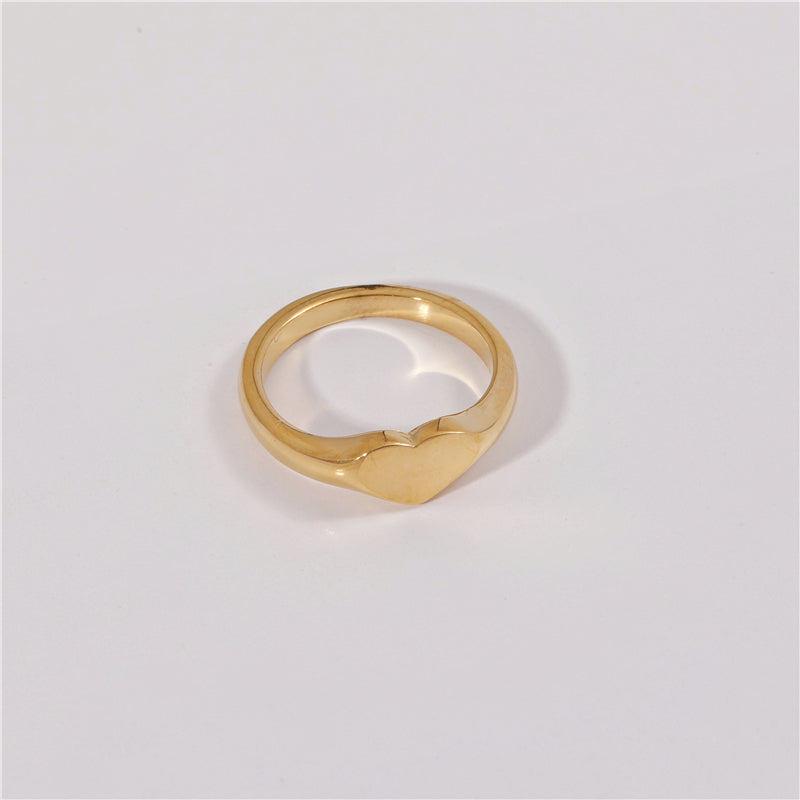 18K Gold Plated Heart Shape Ring