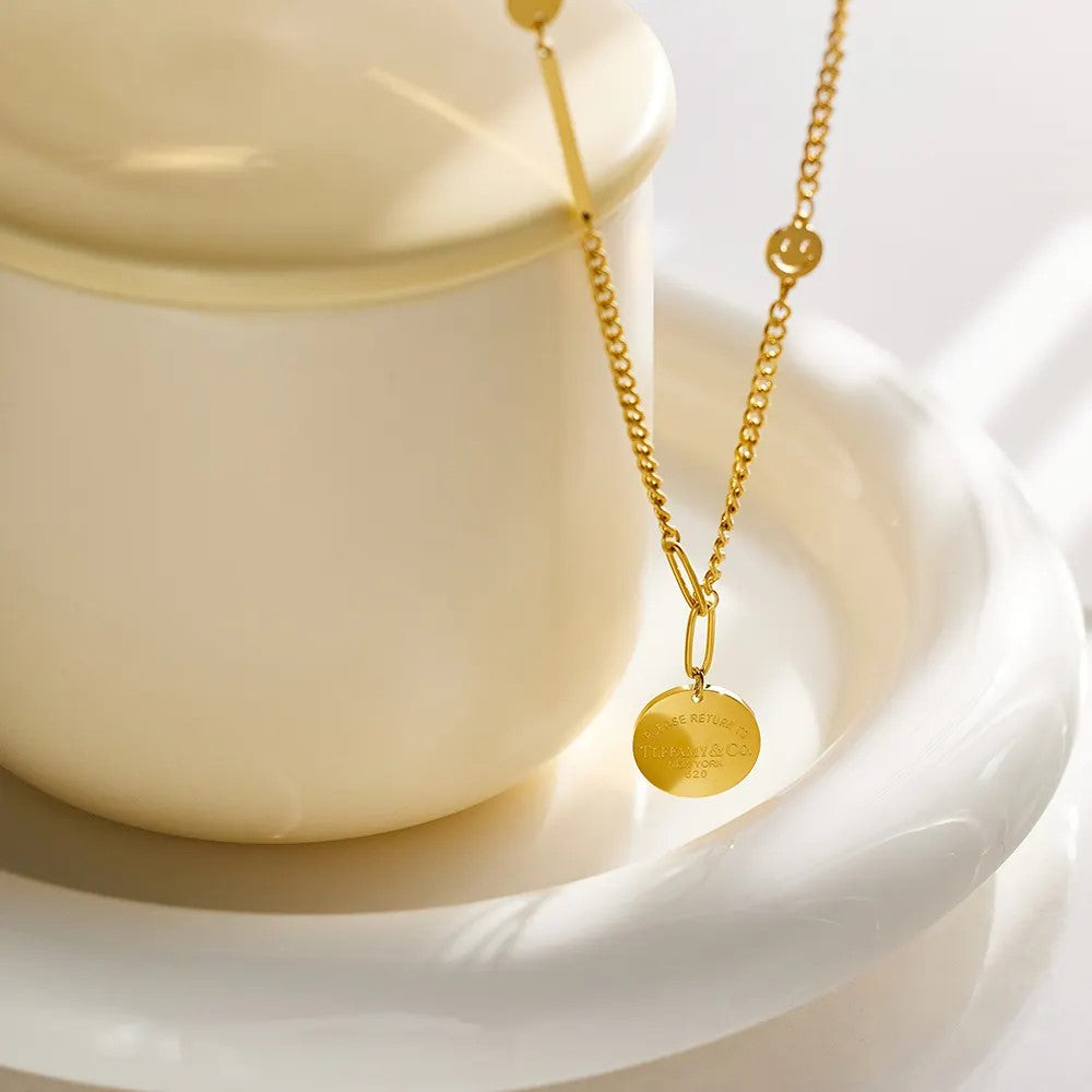 18K Coin Pendant Necklace