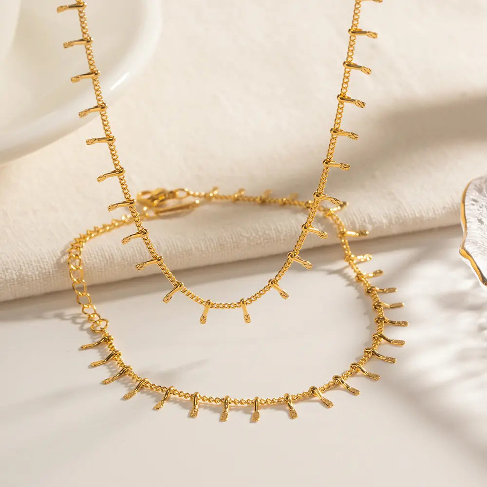18K Gold Plated Dainty Spiky Bracelet